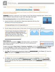 Student exploration waves gizmo answer key pdf. Wavesse Activity A Docx Name Date Student Exploration Waves Activity A Directions Follow The Instructions To Go Through The Simulation Respond To The Course Hero