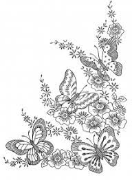 Printable relaxing coloring page with a butterfly. Butterflies Coloring Pages For Adults