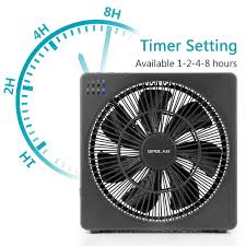 Opolar 8 Inch Desk Fanincluded Adapter Usb Operated 4 Speeds Natural Wind Timer Quiet Operation Seven Blades Adjustable Angle Des Desk Fan Timer Portable Table