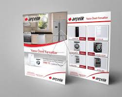 Brosur Tasarim Arcelik Magaza Beyaz Esya Elektronik Magaza Urun T Brosur Brosur Tasarimi Tasarim