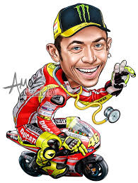  Amosink Com Valentino Rossi Caricature Pembalap Karikatur Kartun