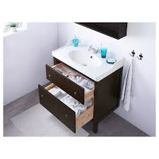 Make the most of your storage space and create an organised and functional room, with. Hemnes Rattviken Bathroom Vanity Black Brown Stained Runskar Faucet Ikea