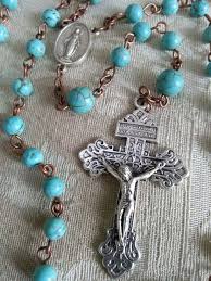 Follow St Paul S Advice Hora Est Iam Nos De Somno Surgere It Is Time To Get Down To Work Both On The In Pardon Crucifix Turquoise Beads Miraculous Medal