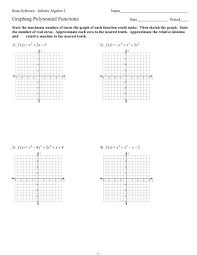 Create your own worksheets like this one with infinite algebra 2. Graphing Polynomial Functions Ks Ia2 Kuta Software