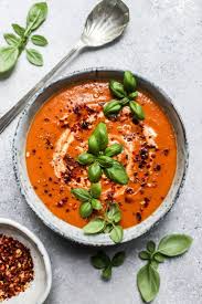Vegan Cream Of Tomato Soup In 2020 Cream Of Tomato Soup Vegan Food Photography Cream Of Tomato