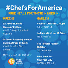 So this is josé andrés from hudson yards, and look at this. World Central Kitchen On Twitter Here Are The Friday Locations For Free Grab And Go Meals In The Bronx Brooklyn Harlem Queens And Elizabeth Newark New Jersey Anyone In Need Can Come By