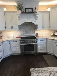 My White Cabinets With The Dark Floors Queen Beige Subway Tile Backsplash And White Granite Zanzibar I White Modern Kitchen Kitchen Remodel Kitchen Design
