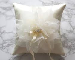 Wedding Ring Pillow With Champagne Mesh Corsage Wedding Ring Etsy In 2021 Ring Pillow Wedding Flower Ring Pillow Ring Bearer Wedding