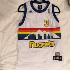 The denver nuggets are one of the teams in the western conference of the nba. Old School Denver Nuggets Jersey Jersey On Sale