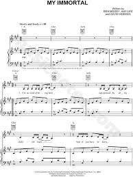 I'm so tired of being here suppressed by all of my childish fears and if you have to leave i wish that you would just leave your presence still lingers here and it won't leave me alone. Evanescence My Immortal Sheet Music In A Major Transposable Download Print Sku Mn0044842