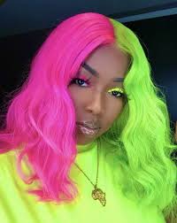 чем покрасить волосы в зеленый цвет на один день Pin By Mayvenn Beauty On Color Slay Split Dyed Hair Green Hair Colors Green Hair