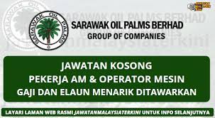 Berikut merupakan maklumat iklan kerja kosong yang ditawarkan oleh majikan terlibat. Minima Spm Layak Memohon Jawatan Kosong Sarawak Oil Palms Berhad Gaji Rm 1 100 00 Rm 1 200 00 Jawatan Malaysia Terkini