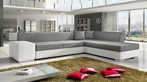 If you're going for something classic like this, mix it up a little by choosing different. Faux Leather And Fabric Corner Sofa In White Grey Homegenies