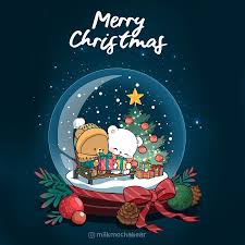 Milk Mocha On Instagram Have A Merry Christmas And Happy Holiday Check Highlight For Mobile Bear Wallpaper Cute Love Gif Cute Bear Drawings
