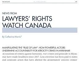 Reiner fuellmich, has initiated legal proceedings against the cdc, who and the davos group for. Manipulating The Rule Of Law How Powerful Actors Undermine Accountability For Atrocity Crimes In Myanmar Publication Lawyers Rights Watch Canada