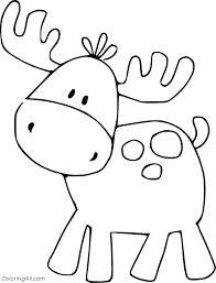 We have a collection of moose coloring page as we attached below. Cartoon Cute Baby Moose Coloring Page Coloringall