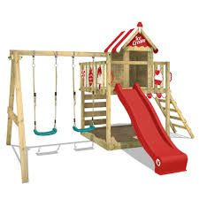 Torre de juegos con tobogán wickey seaflyer al mejor precio en idealo.es ! Wickey Spielturm Klettergerust Smart Candy Mit Real De
