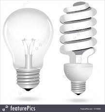 Illustration Of Set Energy Saving Light Bulb Lamp Electricity
