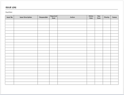 Projects will use the issue log as a single repository to record and track project issues. Project Issue Log Template Get Earned Value Management Template Excel Xls Template124