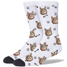 Custom photo knee high socks pet dog. Custom Cat Socks Put Your Cat S Face On The Socks The Original Furbabysocks