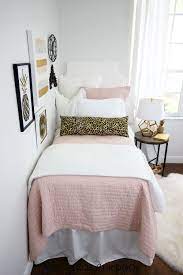 Blush Cheetah Print Dorm Bedding Set Dorm Bedding Sets College Dorm Room Decor Dorm Room Decor
