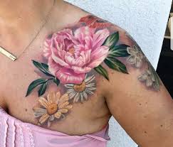 Peonie Tattoo Garden Flowers Watercolor Tattoo Watercolor Tattoo Shoulder Watercolor Tattoo Flower Flower Tattoo Shoulder
