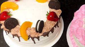 Pastel Sencillo Decorado Con Fruta Youtube