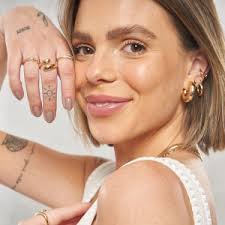 Anel Regulável Gota Infinita Banhado em Ouro 18k