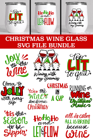 Download Christmas Wine Glass Svg Bundle Christmas Svg Bundle Wine 847369 Cut Files Design Bundles