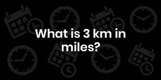Convert miles to kilometers by multiplying the number of miles by 1.6, since there are 1.6 kilometers in a mile. 3 Km In Miles What Is 3 Kilometers In Miles