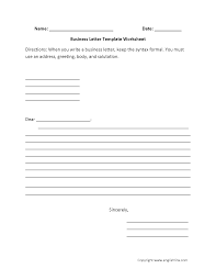 Letter Writing Worksheets Business Letter Writing Worksheets