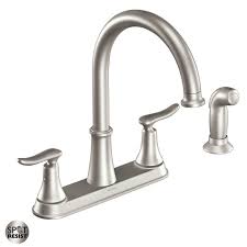 Moen quick connect installation system 2016 04 22 plumbing and. Moen Ca87015 Chrome Solidad High Arc Kitchen Faucet With Side Spray Faucetdirect Com