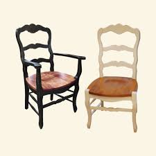 Painted ladder back chairs with rush seats. Country French Ladderback Arm And Side Dining Chair French Country Dining Chairs Kate Madison Furniture