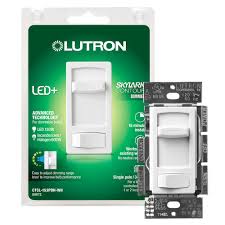 This dimmer works with up to 150 watts of dimmable led/cfl bulbs or up to 600 watts of incandescent/halogen bulbs, allowing you to control multiple bulb types on the. Lutron Skylark Contour Led Dimmer Switch For Dimmable Led Halogen And Incandescent Bulbs Single Pole Or 3 Way White Ctcl 153pdh Wh The Home Depot