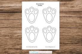 Printable easter bunny feet template. Bunny Butt Easter Craft Free Template Crafting Jeannie