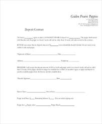 The deposit can only be in the form of cash. Free 7 Sample Deposit Contract Forms In Pdf Ms Word