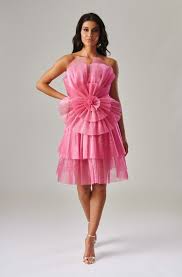 Pink Ruffle Cocktail Dress By Forever Unique Pageant Planet In 2020 Dresses Cocktail Dress Pageant Dresses