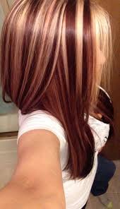 Blonde Und Rote Highlights Fur Dunkelbraunes Haar Diy Haar Ideen Hair Color Auburn Red Hair With Blonde Highlights Hair Highlights