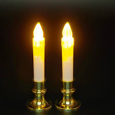 3 5 5 9 Pair Of Flameless Led Sticks Candle Detachable Golden Abs Material Holders Taper Candle Church Buddha Festival Decor Taper Candles Taper Candle Holderchurch Candle Aliexpress