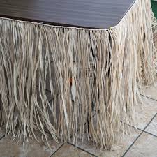 Raffia Tableskirt Table Skirt Beach Party Decorations Patio And Garden