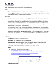 Title Nmr Manual For Solvent Suppressing On Agilent