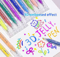 3D Jelly Pen Set, 36 Colors of Glossy Jelly-Effect 3D Gel ...