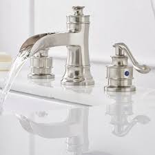 Free shipping on orders over $49. Vibrantbath Waterfall Widespread Bathroom Faucet Bathroom Faucets Brushed Nickel Bathroom Fixtures Brushed Nickel Widespread Bathroom Faucet