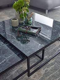 Westwingnow, carrara marmor couchtisch schwarzer marmor alles, barock couchtisch schwarzer marmor tisch antik stil rokoko, schwarzer marmor couchtisch gleam in 2019 couchtisch. Wohnling Design Couchtisch 2er Set Schwarz Marmor Optik Eckig Couchtische 2 Teilig Tischgestell Metall