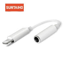 Suntaiho For Apple Lighting Audio Converter 3 5mm Audio Headphone Jack Adapter Play Music For Iphone Xs Max Xr 8 Plus 7 P Headphone Audio Headphones Play Music