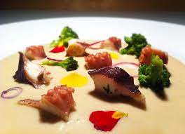 Il Salino Del Morbidissimo Polpo Bollito E Il Dolce Della Cipolla A Contrasto In Una Ricetta Che Ricorda Un Quadro Ricette Idee Alimentari Ricette Scandinave
