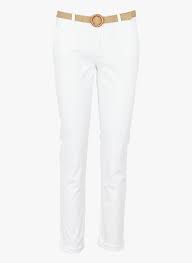Un grand choix de chinos femme blanc en ligne sur zalando ! Chino Droit En Coton Blanc Maison 123 Femme Place Des Tendances