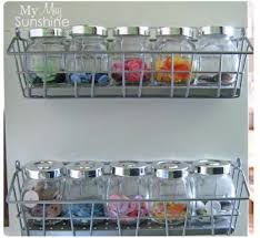 Rajtan Spice Jars From Ikea Make Great Craft Storage In Ikea Wire Basket Craft Room Organisation Craft Room Craft Organisation