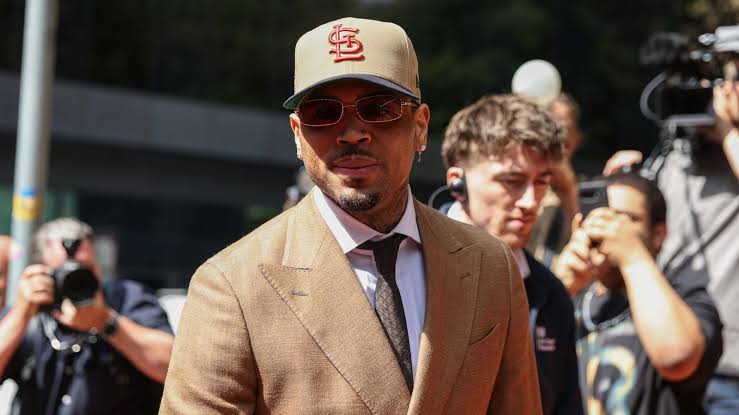 Chris Brown guilty affray case hearing at Southwark Crown Court in London