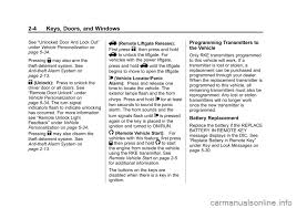 When the feature is turned . Alarm Chevrolet Equinox 2012 2 G Owners Manual 428 Pages